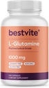 BESTVITE Filler-Free L-Glutamin 1000mg pro Kapsel (240 Kapseln) - Free Form - No Stearates - Glutenfrei - Non GMO - Pure L Glutamine Supplement - Maximum Strength Glutamine Kapseln