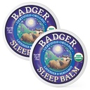 Badger Sleep Balm, Organic Essential Oil Aromatherapy Natural Sleep Balm für Erwachsene & Kinder, Relaxing & Calming Lavender & Bergamot Natural Sleep Support, .75 oz Tin, 2-Pack