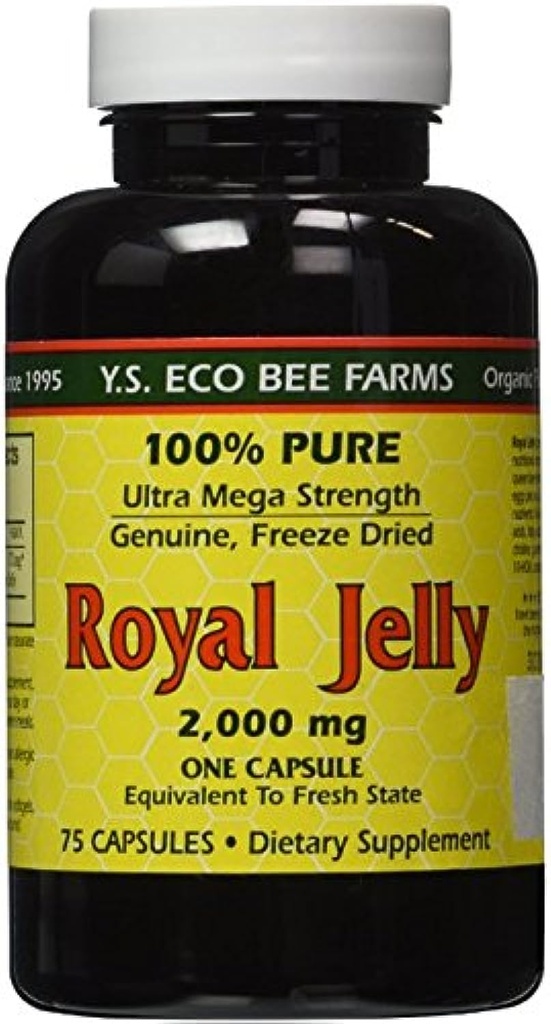 YS Eco Bee Farms Jelly Royal 2 000 mg - 75 capsules (paquet de 2)