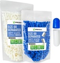 XPRS Nutra Getrennte Kapseln Größe 00-1000 Count Leere Gelatin Kapseln Getrennt in Taschen - Premium Leere 00 Pillen für DIY Supplement Füllung (blau/weiß)