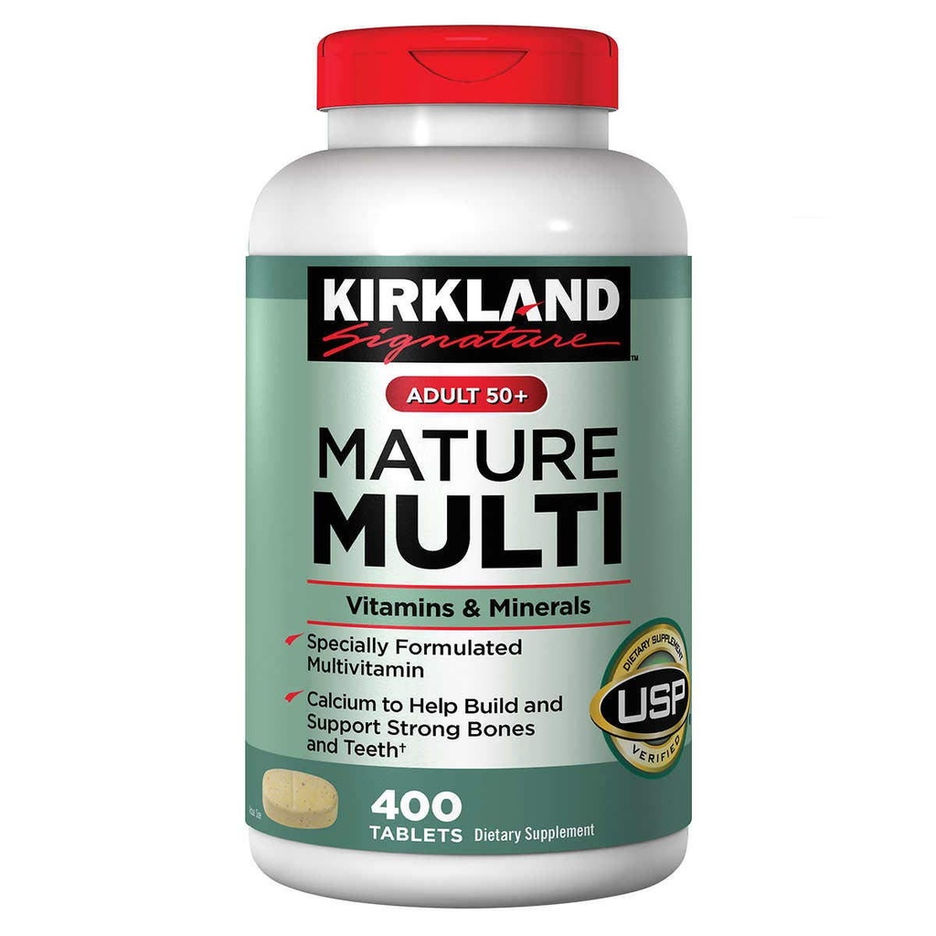 Kirkland Signature Erwachsene 50+ Multi Vitamine & Mineralien, 400 Tabletten (2 Packung)