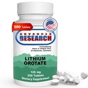 Dr. Hans Nieper Lithium Orotate 5mg, 200 Count, Lab Tested, Non-GMO, Glutenfrei, Vegan Friendly, unterstützt Gehirngesundheit