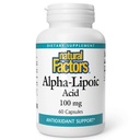 Natürliche Faktoren Alpha-Liponsäure 100mg Kapseln, 60-Count