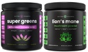 NutraChamps Super Greens Antioxidant & Lion's Mane Powder. Verdauungs-, Immun- und Adaptogenunterstützung