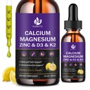 (2 Pack) Calcium Magnesium Zink Flüssigkeitstropfen für Frauen und Männer - Knochen & Zähne, Immununterstützung, Flüssige Calciumergänzung mit Magnesium Glycinat, Vitamin C D3 K2 B6 und Sea Moss | Sugar Free