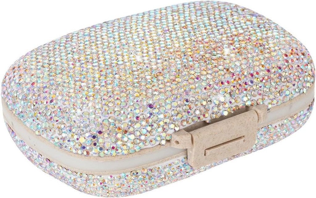 Organisateur quotidien de vitamines,Portable Pill Case Travel,Boîtes à pilules Médicinales Contenants Bouteille,Petit porte-pilule pour la Purse,Médicament mignon Dispensateur d'aides (Colorful)