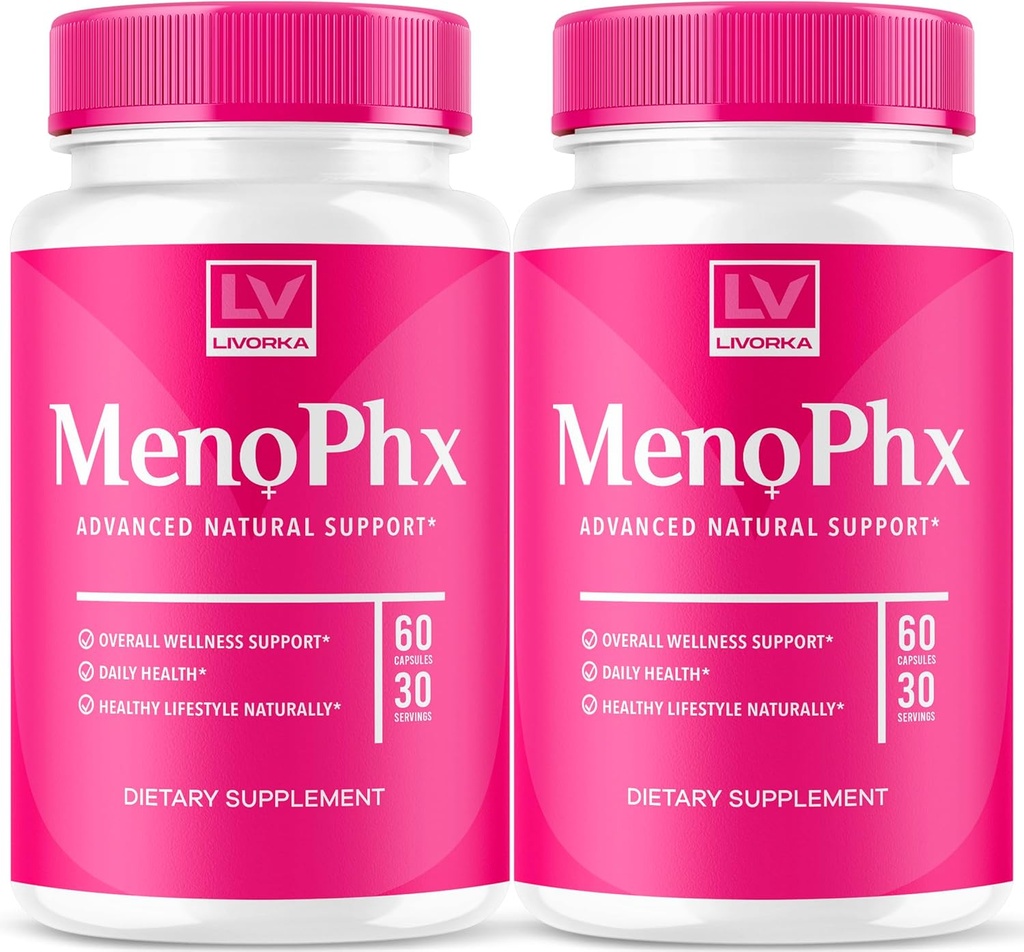 LIVORKA (2 Pack) MenoPhx, MenoPhx, MenoPhx Capsule, MenoPhx Detox, Meno PHX, PHX Meno, MenoPhnx (120 Kapseln)