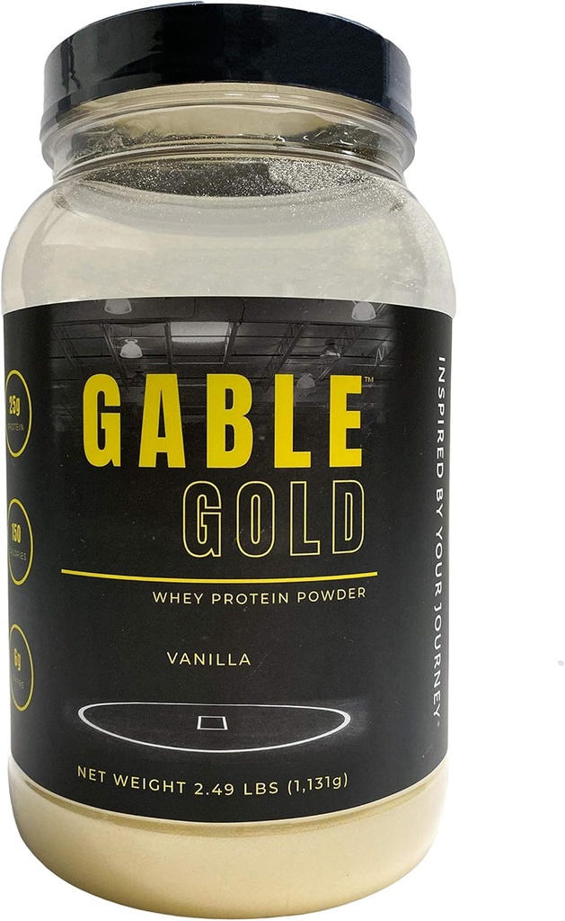 Silver Star Nutrition, poudre de lactosérum de Vanille d'or pignon + MCT Huile & Inuline, Pas de sucre ajouté, 25g de protéines par portion, 30 portions, 2,49 Lbs