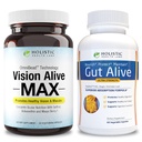 Bright Eyes and Healthy Gut Bundle | Lutemax® 2020, Bilberries, Blueberries, c3g from Black Currant, Maqui Berry, Saffron, Astaxanthin | Ginger, Artichoke Leaf, Licorice Root & Zinc Carnosine