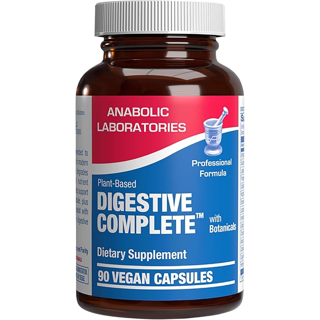 Pflanzenbasierte Multi Digestive Enzyme Supplement - Klinisch geformte Verdauungsergänzung mit beruhigenden Kräutern und Enzymen für Frauen und Männer für Protein Carb & Fat Digestive Complete (90ct)