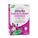 Nature's Way Cold+Flu Relief, Umcka, verkürzt Dauer und reduziert Schwere, Multi-Symptom Relief, Homöopathic, Phenylephrine Free, Non-Drowsy, Berry Flavored, 20 Kautabletten (Packaging May Vary)