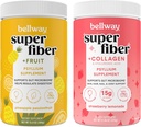 Bellway Super Fiber Powder + Frucht, Ananas Passionsfrucht Super Fiber Powder + Collagen, Erdbeer-Lemonade