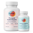 FullWell Prenatal Vitamin Lemon + DHA | Omega 3 Fischöl mit DHA & EPA für Gehirnentwicklung & Nervöse Systemunterstützung | 26+ Vital Nährstoffe | Dietitian-formuliert, 3. Partei Getestet, 30 Servierungen