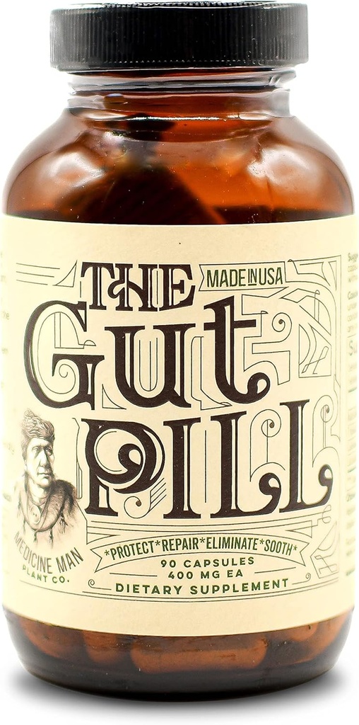 Die Gut Pille 90 Kapseln - Natürliche Gut Gesundheit Ergänzungen für Damen und Herren für Leaky Gut Reparatur - Mit Marshmallow Root Herb, Calendula Blume, Triphala Früchte, und Lactobacillus Acidophilus