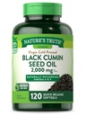 Nature's Truth Black Seed Oil Pills | 2,000mg | 120 Softgels | Virgin Cold Pressed Cumin | Non-GMO und glutenfreie Ergänzung