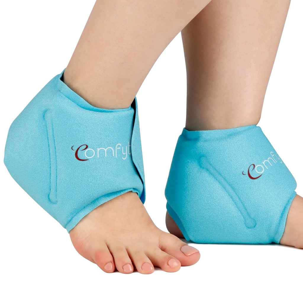 Comfytemp Knöchel Ice Pack Wrap für Schwellung, Plantar Fasciitis, Fuß Schmerzlinderung, FSA Eligible, Gel Packs für Verletzungen Wiederverwendbar, Heiße kalte Kompression für Achilles Tendonitis, Sprain Knöchel, Geschenk, 2 Stück