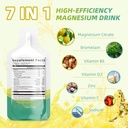 Magnesium Citrat Liquid Supplement(10 Fl Oz),Magnesium Complex Drink/Oral Lösung mit VitaminB, Zink, Natrium und Bromelain für Schlaf,Muskel,Herz,Gut Support(Pineapple)