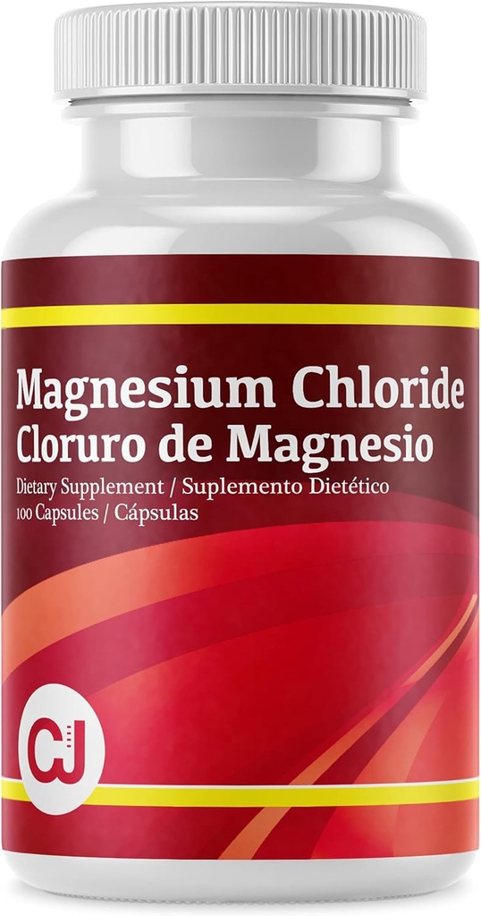 Chlorure de magnésium - Cloruro de Magnesio, 100 capsules, supplément minéral essentiel, relaxation