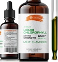 Flüssige Chlorophyll Tropfen - Natürliche Natrium-Kupfer-Chlorophyllin-Extrakt - Reinigen und unterstützen Sie Ihr Immunsystem & Energie Natürlich - Vegan, Non-GMO-Gesundheits-Grünen-Tinktur - 2 fl. Oz-Flasche