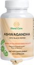 Ashwagandha mit schwarzen Pfeffer Ashwagandha Ergänzungen – 60 Graf Pure Ashwagandha Kapseln für Immununterstützung, Energie-Boost – Non-GMO Vegan Friendly Ashwagandha Complex
