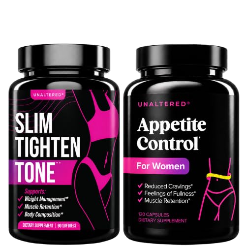 UNALTERED Belly Fat Burner & Appetite Suppressant - Weight Loss Bundle für Damen - 1 Monat Versorgung