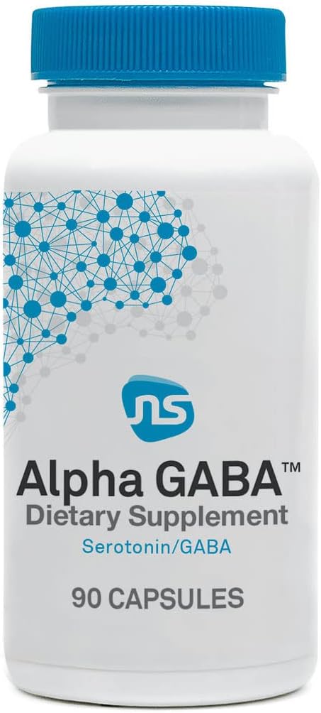 NeuroScience Alpha GABA Supplement - Non-Drowsy Calm Aid with Vitamin B6, Lemon Balm, Sensoril Ashwagandha & L Theanine Supplement - Help Soothe Anxiousness, Day or Night (90 Capsules)