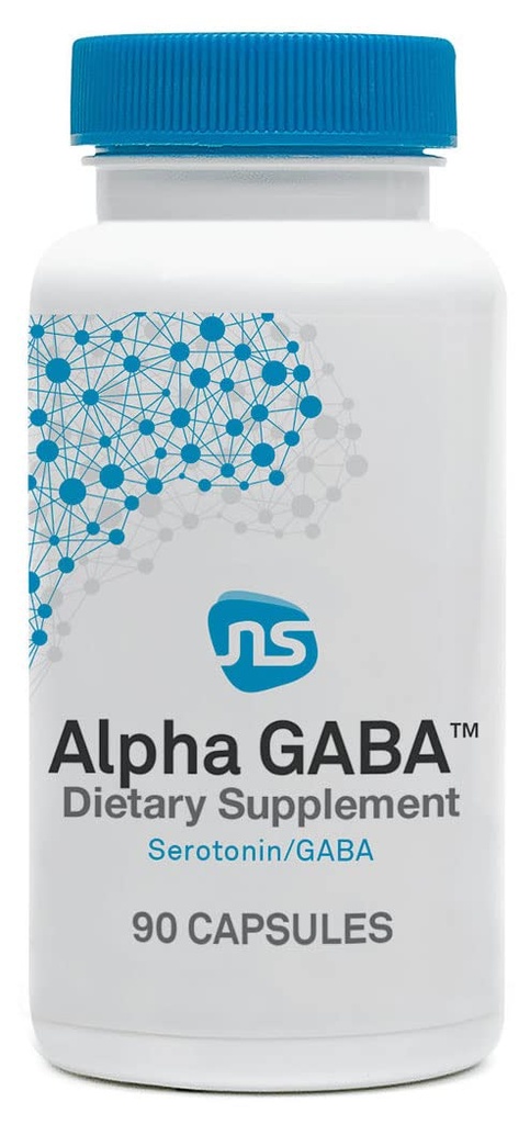 Supplément NeuroScience Alpha GABA - Aide calmante non somnolente avec vitamine B6, baume de citron, supplément sensoriel Ashwagandha & L Theanine - Aide à apaiser l'anxiété, le jour ou la nuit (90 capsules)
