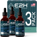 E2H Natürliche schwarze Johannisbeere Extrakt, kaltgepresste schwarze Johannisbeere Seed - Immunsystem Gesundheit - Schnelle absorbierende Flüssigkeit (3 Flaschen)