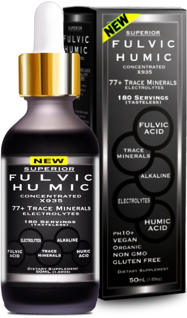 Trace Mineral Tropfen mit Elektrolyten - 77 Trace Minerals - 180 Portionen- Restore Elektrolyte, Verbesserung Gut Gesundheit, Leaky Gut Repair - Pflanze abgeleitete Ionic Trace Minerals von Fulvic & Huminsäure