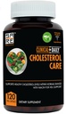 Supplément de soins cliniques quotidiens au cholestérol. Cholestérol végétalien et suppléments de triglycérides. Stérols végétaux Suppléments Cholestérol Support avec Guggul, Ail, Niacine. 120 gélules
