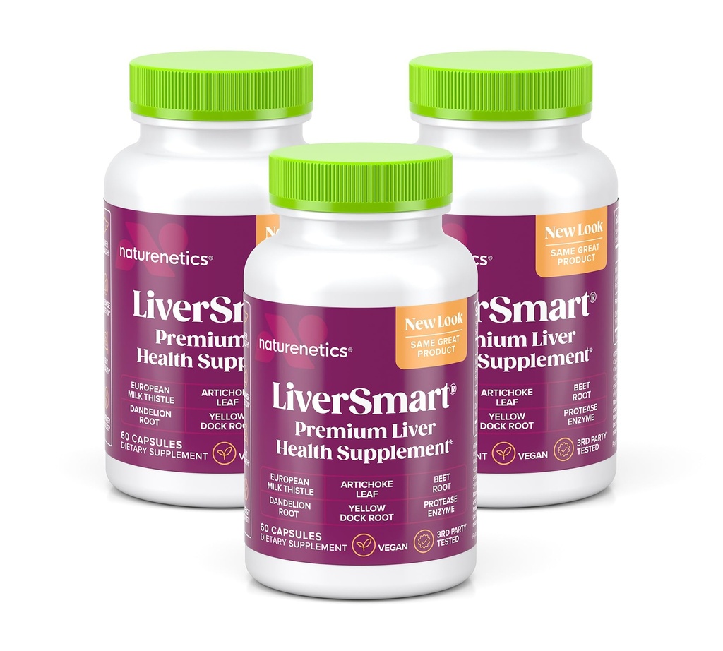 LiverSmart - Formule de nettoyage et de réparation du foie avec chardon de lait européen, silymarin, artichaut, dandelion, racine à quai jaune, racine de betterave - Supplément à l'aide, renouvellement et soutien de la santé du foie (3)