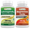Meilleur extrait naturel d'Ashwagandha 500 Mg & Oxyde de magnésium 500 mg