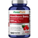 NusaPure Hawthorn Berry 20:1 Extrakt, 500 mg Äquivalent zu 10.000 mg 180 Veg Caps, Geeignet für Vegetarier, Vegan, Non-GMO Nahrungsergänzungsmittel