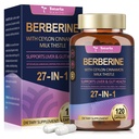 Berberine-Ergänzung mit Ceylon Cinnamon, Milk Thistle - GLP-1 Supplement GLP Activate Natural Formula, Berberine Plus for Liver & Gut Health, Immunity, Better Figure, Men & Women - 120 Vegan Caps