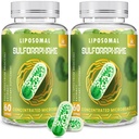 800 MG Sulforaphane liposomique, puissant double-livraison pour l'absorption maximale et la puissance, extrait de brocoli à spectrum complet, antioxydant et supplément hépatique, 120 Softgels