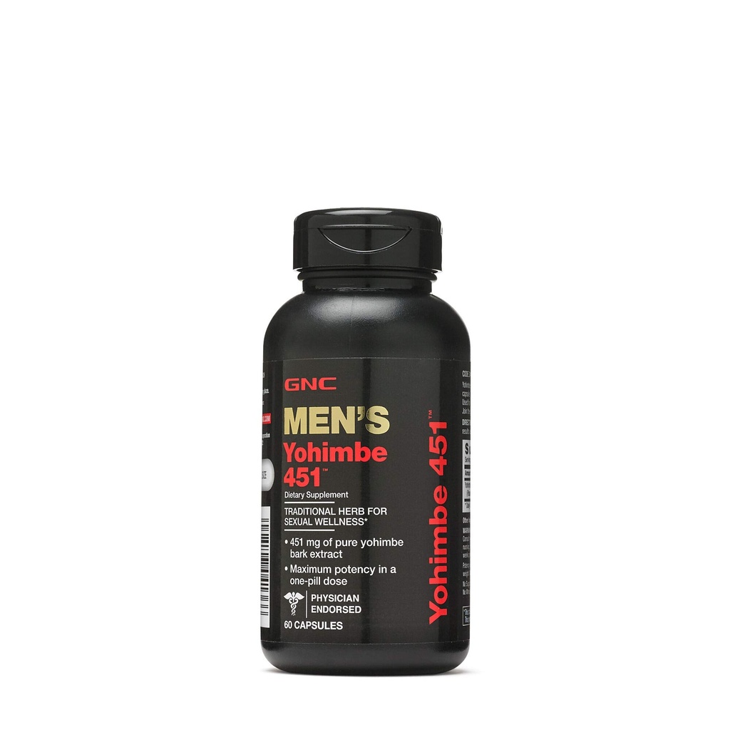 GNC Männer Yohimbe 451, Reinextrakt, 60 Kapseln