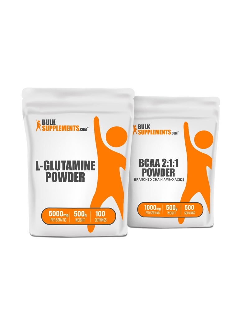 Compléments en vrac L-Glutamine 500g + BCAA 2:1:1 500g