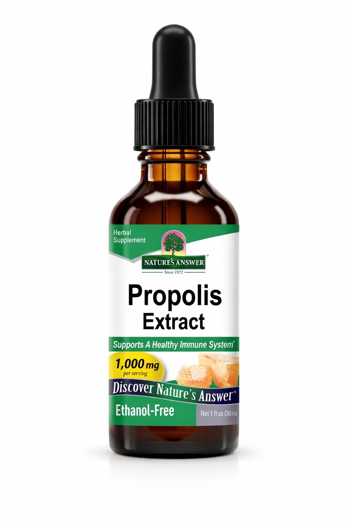 Nature's Answer Alcohol-Free Propolis Resin, 1-Fluid Ounce | Herbal Supplement, All-Natural Immune Support, Vegan, Alcohol-Free, Gluten-Free