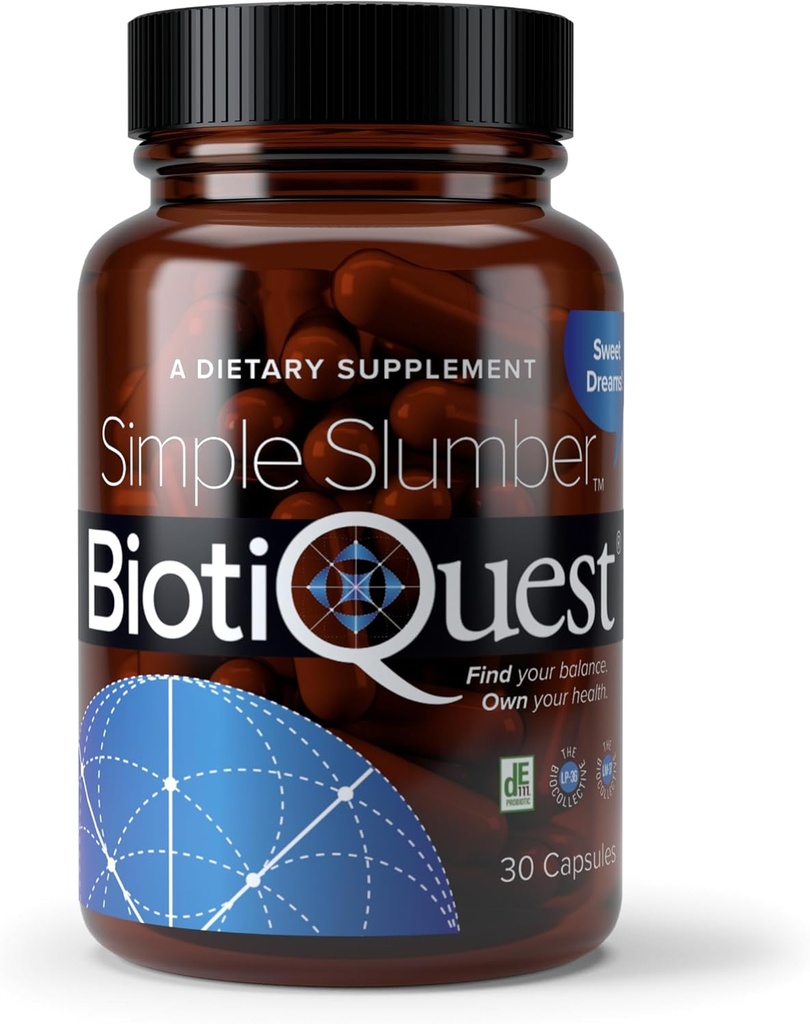 BiotiQuest Probiotiques simples de limon pour aider à améliorer la qualité du sommeil et la santé de la gueule, 18 milliards UFC, non-OGM, et sans gluten, 30 capsules