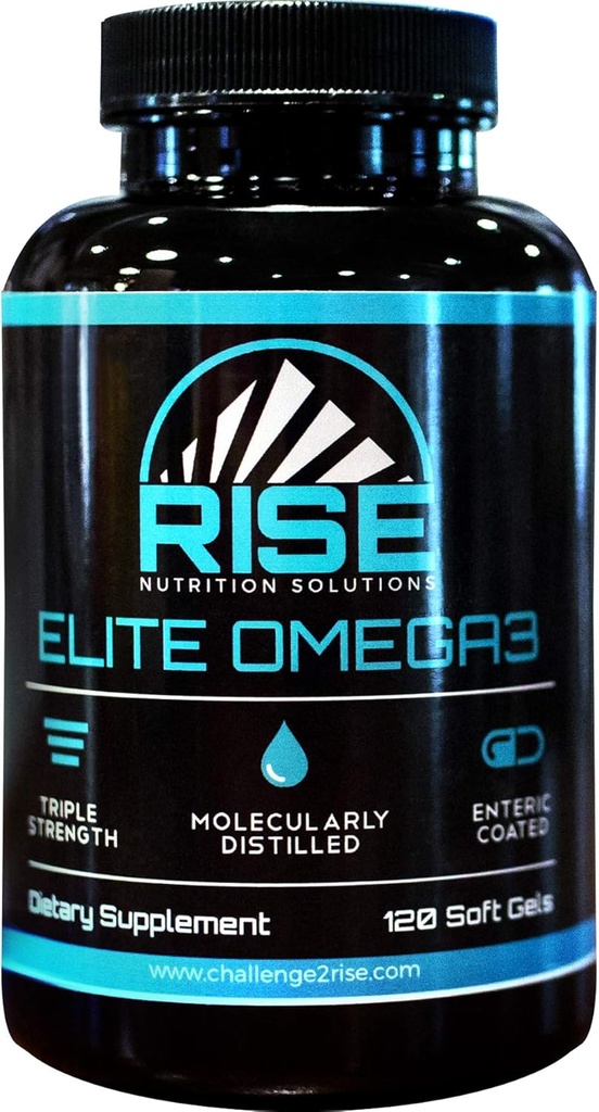 Elite Omega 3 Nahrungsergänzung – Omega-3 Fettsäuren inklusive EPA und DHA – Herz- und Immununterstützung – Kein Fisch-Nachgeschmack, 120 Softgels