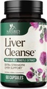 Liver Cleanse Detox & Repair Formula - 20-in-1 Advanced Liver Support Supplement mit Silymarin Milk Thistle, Dandelion Root, Artichoke Extract, Turmeric, Choline, & Beetroot - 60 Veggie Capsules