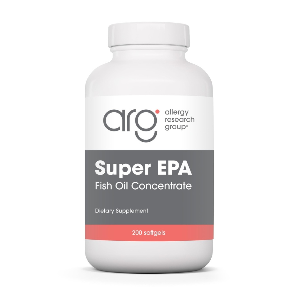 Allergy Research Group Super EPA - Omega 3 Supplement, Fish Oil Concentrate, EPA, DHA, Omega 3 Fettsäuren, Sustainable Sourced Anchovies, Softgels - 200 Count