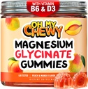 Center-Filled Magnesium Glycinate Gummis 400MG - Hohe Absorption für Kinder, Jugendliche & Erwachsene - Zuschlag für Schlaf, Beruhigung und Muskelentspannung mit B6 & D3 - Glutenfrei & Vegan freundlich - 60 Zähler