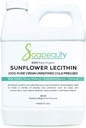 Sunflower Lecithin Liquid Oil | Kalt gepresst Unrefined | USP Grade Unbleached 100% reine natürliche Sonnenblume Lecithin Öl | Haut Moisturizer, Seifenherstellung, Lotion | 32 fl oz