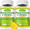 2 Pack Kalium-Zitrat-Gummi-Gummi-Ergänzung für Muskel-Gesundheit, Leg Cramp Relief, Elektrolyt Balance – Vegan, Non-GMO, Glutenfrei, Ananas Flavor, 120 Count