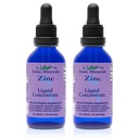 Eidon Ionic Minerals Liquid Zink Konzentrat - Ionic Zinksulfat Ergänzung Tropfen für Männer, Frauen, & Kinder, Unterstützung Immunsystem, Haar und Haut, Leber und Nierengesundheit - 2 oz, 2 Pack