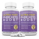 Justified Laboratories (2 Pack Ultra Fast Pure Keto Boost Pillen 1275MG Neu & Verbesserte Formel Enthält Apple Cider Essig Extra Virgin Olivenöl Pulver Grüner Tee Blatt 120 Kapseln