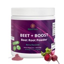 Abeille + Boost Poudre de racine de betterave biologique - Poudre de betterave aromatisée aux baies avec acai, Stevia, vitamine C, micro-ingrédients Poudre de jus de betterave, pré-entraînement pour l'athlétisme, végétalien, non-OGM