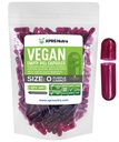 XPRS Nutra Taille 0 Capsules vides - 100 Compte Capsules vides de végétalien - Pilules végétariennes - Garniture de gélules végétales de bricolage - Bouchons de pilules veggie pour les compléments de Do-It-Youlf (Carotte pulpeuse)