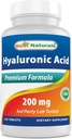 Best Naturals Hyaluronsäure 200 mg 120 Tabletten (Non-GMO, Glutenfrei) - Fördert jugendliche gesunde Haut und gesunde Gelenkfunktion (120 Count (Pack von 1))